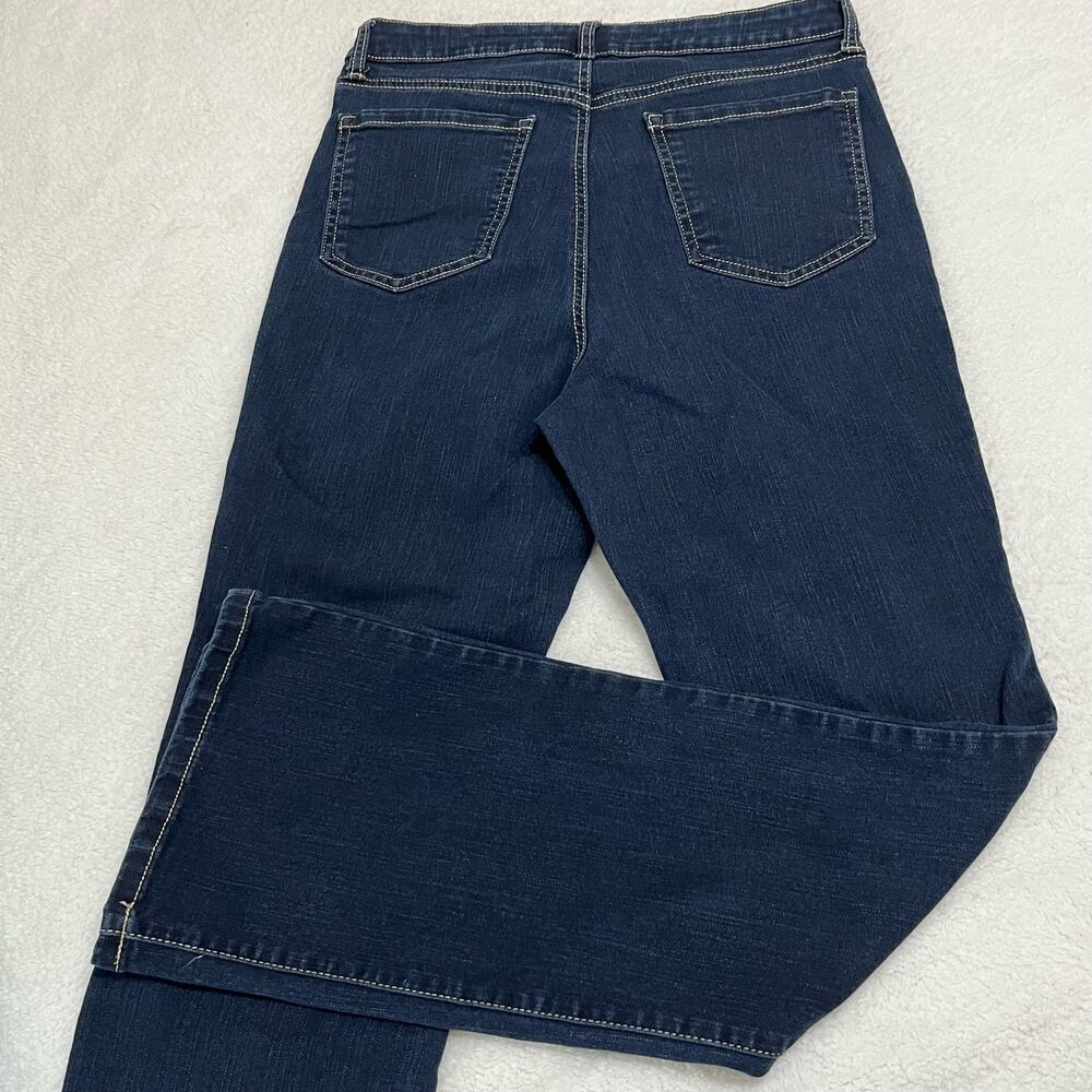 Style and Co High Rise Boot Cut Jeans Sz 8 Stretch Dark‎ Wash
